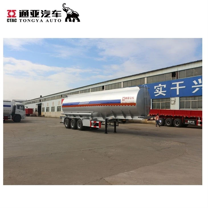 Remolque cisterna de combustible de gasolina de acero inoxidable de tres ejes 50000L