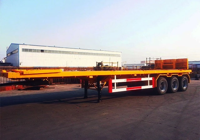 Remolque de tractor de plataforma plana de venta caliente de China con calidad duradera