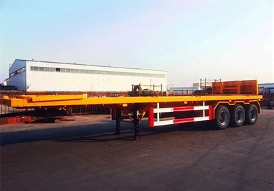Remolque de tractor de plataforma plana de venta caliente de China con calidad duradera