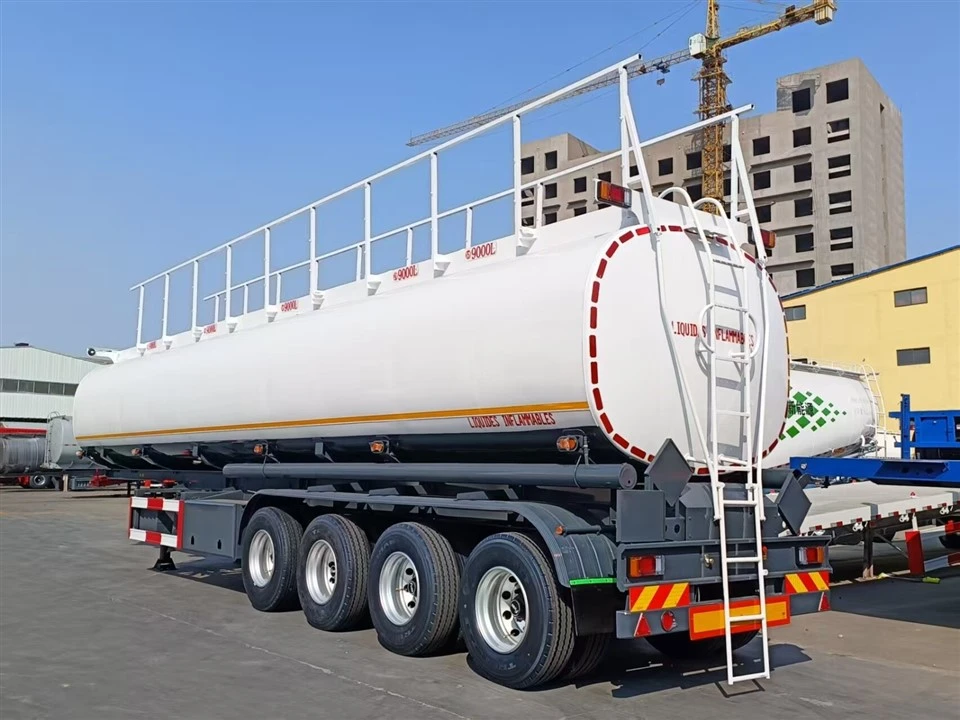 4 ejes de combustible de combustible semi remolque