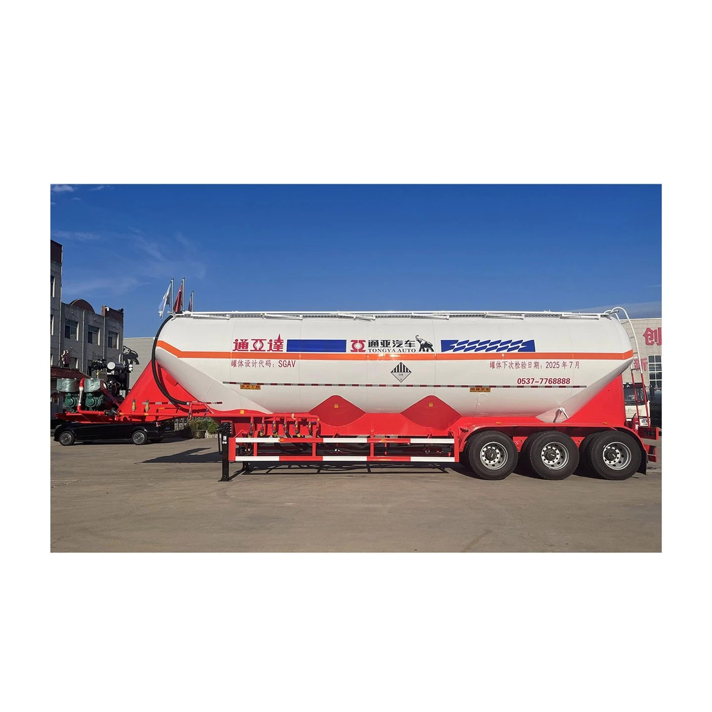 Semi tráiler de cisterner de polvo