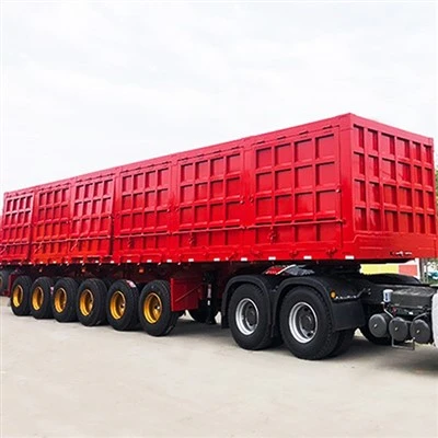 Semirremolque con volquete lateral de cilindro hidráulico fabricado en China con calidad de clase mundial